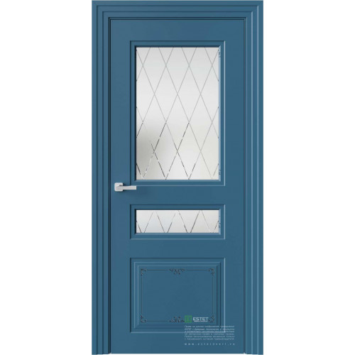 Novella N13 Ажур RAL5009 стекло