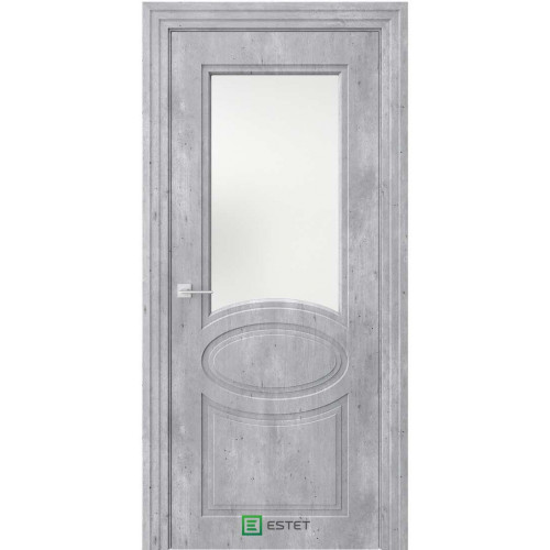 NOVELLA N39 НЛ бетон индастриал муссон Стекло 0 сатинат белое