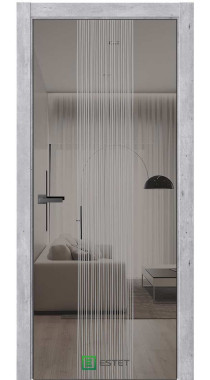URBAN US4S Бетон индастриал муссон Зеркало-графит rain