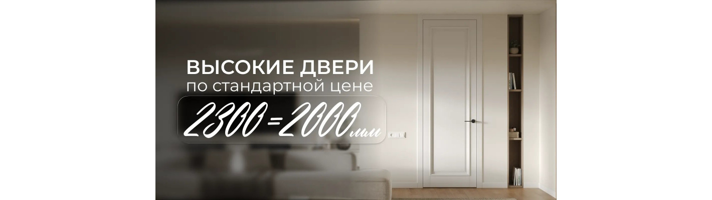 2300 = 2000 мм. Высокие двери по стандартной цене